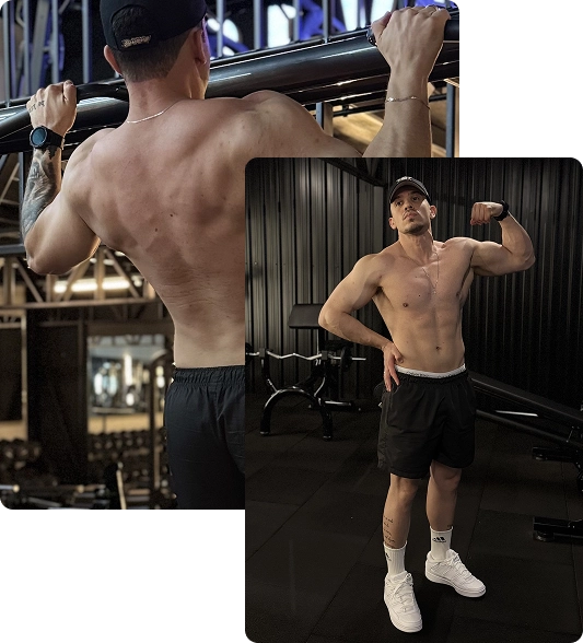 Moisáico de imagens do Willian mostrando seu porte físico